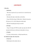 Giáo án Hóa học lớp 9 : Tên bài dạy : AXETILEN doc