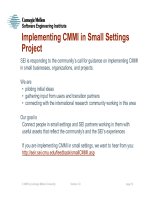 CMMI in Small company PHẦN 2 pot