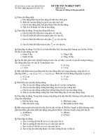 ĐỀ THI TỐT NGHIỆP THPT MÔN VẬT LÍ ppt