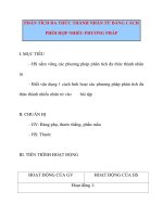 Giáo án Đại Số lớp 8: PHÂN TÍCH ĐA THỨC THÀNH NHÂN TỬ BẰNG CÁCH PHỐI HỢP NHIỀU PHƯƠNG PHÁP pot