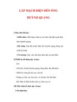 Giáo án Công nghệ lớp 9 : Tên bài dạy : LẮP MẠCH ĐIỆN ĐÈN ỐNG HUỲNH QUANG doc