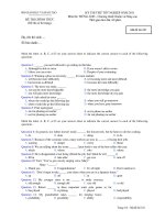 KỲ THI THỬ TỐT NGHIỆP NĂM 2011 Môn thi: TIẾNG ANH - Mã đề thi 241 pps