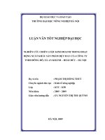 Nghiên cứu chiến lược kinh doanh trong hoạt động xuất khẩu sản phẩm dệt may của công ty tnhh đông đô, xã an khánh – hoài đức – hà nội