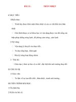 Giáo án Sinh Học lớp 8: BÀI 33 :THÂN NHIỆT ppsx