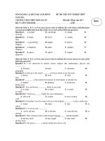 ĐỀ THI THỬ TỐT NGHIỆP THPT NĂM 2011 TRƯỜNG THCS-THPT NGÔ GIA TỰ Môn thi: Tiếng Anh- Đề 7 pps