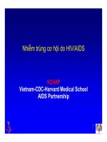 Bài giảng điều trị HIV : Nhiễm trùng cơ hội do HIV/AIDS part 1 pptx