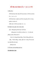 Giáo án môn Toán lớp 7 : Tên bài dạy : đồ thị của hàm số y = ax ( a  0) pptx