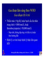 Bài giảng điều trị HIV : Điều trị ARV ở Trẻ nhiễm HIV/AIDS part 4 pdf