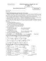 ĐỀ KIỂM TRA GIỮA KỲ I NĂM HỌC 2010 - 2011 MÔN TIẾNG ANH LỚP: 11 - Mã đề thi 483 ppsx