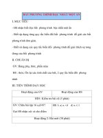 Giáo án Đại Số lớp 8: BẤT PHƯƠNG TRÌNH BẬC NHẤT MỘT ẨN pptx