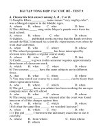 BÀI TẬP TỔNG HỢP CÁC CHỦ ĐỀ - TEST 9 doc