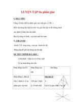 Giáo án môn Toán lớp 7 : Tên bài dạy : LUYỆN TẬP tia phân giác doc