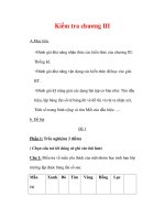 Giáo án môn Toán lớp 7 : Tên bài dạy : Kiểm tra chương III ppsx