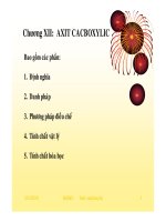 GIÁO TRÌNH HÓA HỮU CƠ - AXIT CACBOXYLIC doc