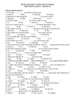 ĐỀ ÔN THI CHẤT LƯỢNG ĐẦU NĂM 2011 MÔN TIẾNG ANH 12 – MÃ ĐỀ 113 doc