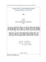 Áp dụng một số công cụ phân tích hệ thống cho dự án du lịch sinh thái tại rừng trà sư