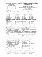KỲ THI CHỌN HỌC SINH GIỎI THPT, THCS NĂM HỌC 2010- 2011 Môn thi: Tiếng Anh ppsx