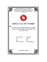 Đề tài tác động của cuộc khủng hoảng tài chính toàn cầu đến hoạt động ngoại thương giữa việt nam và mỹ   luận văn, đồ án, đề tài tốt nghiệp