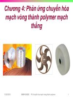 HÓA HỌC HÓA LÝ POLYMER - CHƯƠNG 4 pps