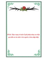 Luận văn:Thực trạng và một số giải pháp nhằm thực hiện tốt hoạt động của BHXH thành phố Vinh ppt