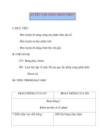 Giáo án Đại Số lớp 8: LUYỆN TẬP CỘNG PHÂN THỨC docx