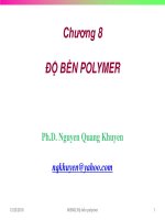 HÓA HỌC HÓA LÝ POLYMER - CHƯƠNG 8 ppsx