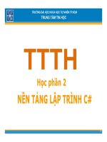 Bài 1 tổng quan  Nền tảng lập trình C Trung tâm tin học  Đại học KHTN