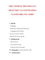 Giáo án Địa Lý 7 : Tên bài dạy : THỰC HÀNH SỰ PHÂN HOÁ CỦA THẢM THỰC VẬT Ở SƯỜN ĐÔNG VÀ SƯỜN PHÍA TÂY ANĐÉT docx