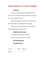 Giáo án Công nghệ lớp 7 : Tên bài dạy : GIEO TRỒNG CÂY NÔNG NGHIỆP pps