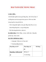 Giáo án môn Toán lớp 7 : Tên bài dạy : HAI TAM GIÁC BẰNG NHAU pdf