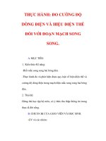 Giáo án Vật lý lớp 7 : Tên bài dạy : THỰC HÀNH: ĐO CƯỜNG ĐỘ DÒNG ĐIỆN VÀ HIỆU ĐIỆN THẾ ĐỐI VỚI ĐOẠN MẠCH SONG SONG. pps