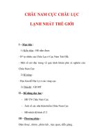 Giáo án Địa Lý 7 : Tên bài dạy : CHÂU NAM CỰC CHÂU LỤC LẠNH NHẤT THẾ GIỚI ppsx