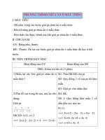 Giáo án Đại Số lớp 8: PHƯƠNG TRÌNH CHỨA ẨN Ở MẪU (TIẾP) docx