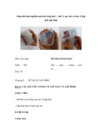 Sáng kiến kinh nghiệm môn thủ công lớp 1 – bài 11 quy ước cơ bản về gấp giấy gấp hình docx