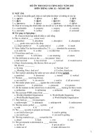ĐỀ ÔN THI CHẤT LƯỢNG ĐẦU NĂM 2011 MÔN TIẾNG ANH 12 – MÃ ĐỀ 105 pps
