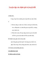 Giáo án môn Toán lớp 7 : Tên bài dạy : Luyện tập xác định giá trị tuyệt đối pptx