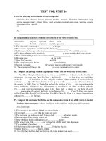 TEST FOR UNIT 16 ppt