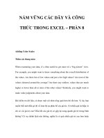 NẮM VỮNG CÁC DÃY VÀ CÔNG THỨC TRONG EXCEL – PHẦN 8 pptx