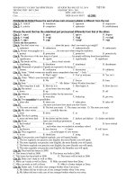 ĐỀ KIỂM TRA HỌC KỲ II L ẦN 4 TIẾT 88 NĂM HỌC 2010 – 2011 MÔN: ANH VĂN 12 - Đề 2001 doc