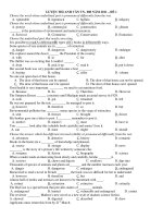 LUYỆN THI ANH VĂN TN- ĐH NĂM 2011 – ĐỀ 1 potx