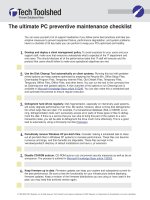 The ultimate PC preventive maintenance checklist potx