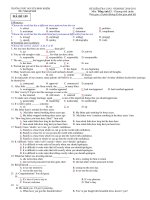 ĐỀ KIỂM TRA LẦN 1 NĂM HỌC 2010-2011 Môn: Tiếng Anh 12 – MÃ ĐỀ 159 potx