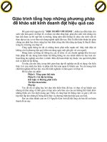 Giáo trình tổng hợp những phương pháp để khảo sát kinh doanh đạt hiệu quả cao phần 1 doc