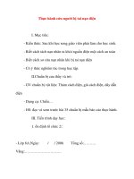 Giáo án Công Nghệ lớp 8: Thực hành cứu người bị tai nạn điện pdf