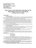 Đề tài: Thực Trạng Và Giải Pháp Phát Triển Hợp Tác Xã Nông Nghiệp ở Xã Vĩnh Trường Huyện An Phú Tỉnh An Giang pdf