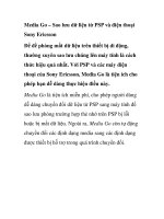 Media Go – Sao lưu dữ liệu từ PSP và điện thoại pot