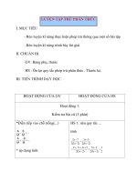 Giáo án Đại Số lớp 8: LUYỆN TẬP TRỪ PHÂN THỨC pdf