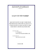 Hạch toán nguyên vật liệu và một số giải pháp nhằm tăng cường công tác quản lý và dụng nguyên vật liệu tại công ty TNHH dược phẩm và thương mại thành công