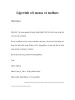 Lập trình với menus và toolbars potx
