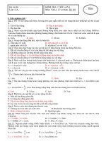 KIỂM TRA 1 TIẾT LẦN 1 Môn: Vật Lý 12 (cơ bản) Đề 101 pps